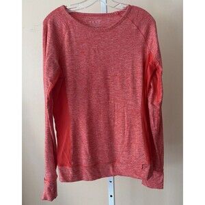REVA Brand Orange Coral Pink Long Sleeve Shirt Super Soft Women XL Pockets Zip